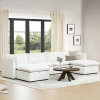 Canapés sectionnels en U Cypress, canapé modulaire avec pouf