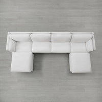 Canapés sectionnels en U Cypress, canapé modulaire avec pouf