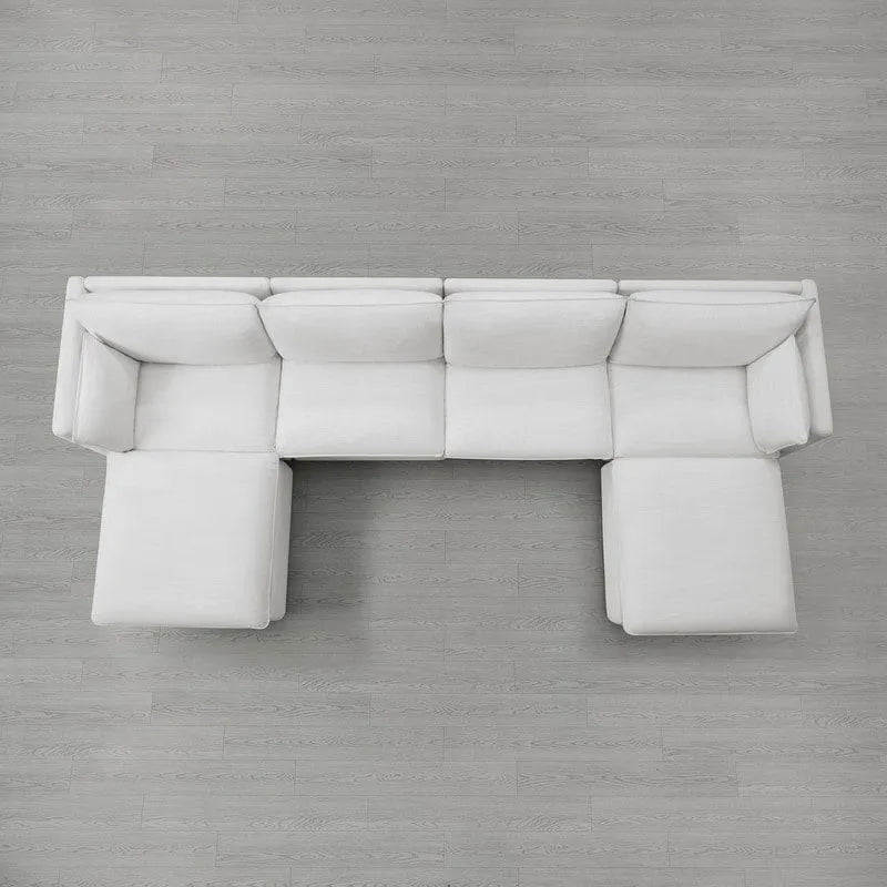 Canapés sectionnels en U Cypress, canapé modulaire avec pouf