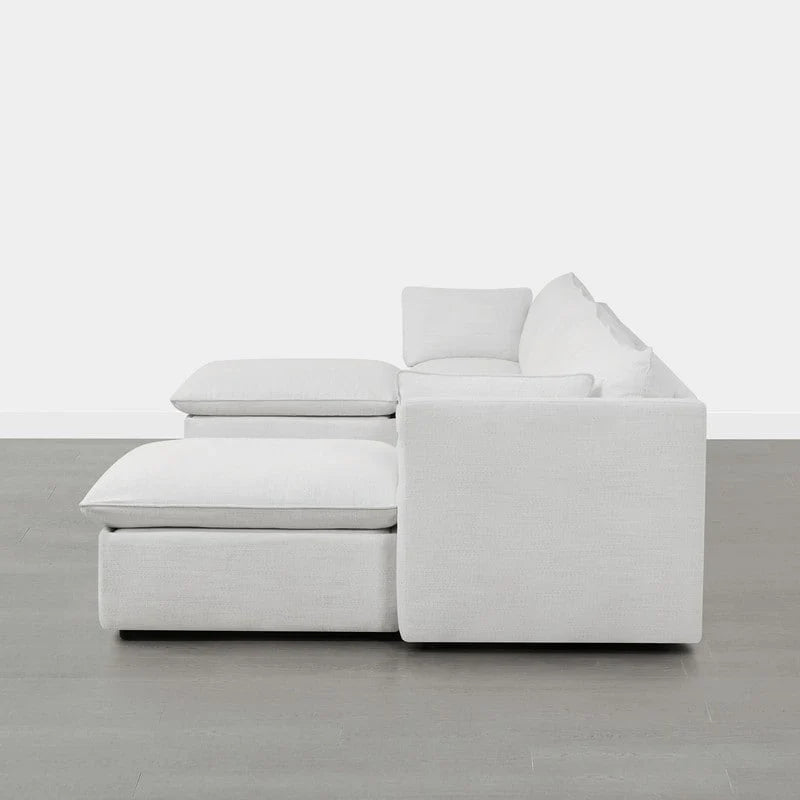 Canapés sectionnels en U Cypress, canapé modulaire avec pouf