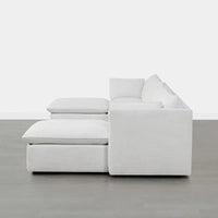 Canapés sectionnels en U Cypress, canapé modulaire avec pouf