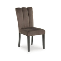 Chaise d'appoint rembourrée Signature Design by Ashley Zendalia marron/noir (lot de 2) - 49,5 cm L x 59 cm P x 97,8 cm H