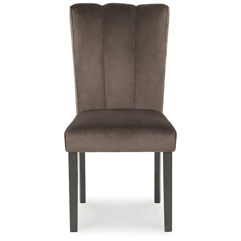 Chaise d'appoint rembourrée Signature Design by Ashley Zendalia marron/noir (lot de 2) - 49,5 cm L x 59 cm P x 97,8 cm H