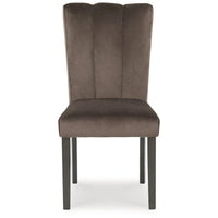 Chaise d'appoint rembourrée Signature Design by Ashley Zendalia marron/noir (lot de 2) - 49,5 cm L x 59 cm P x 97,8 cm H