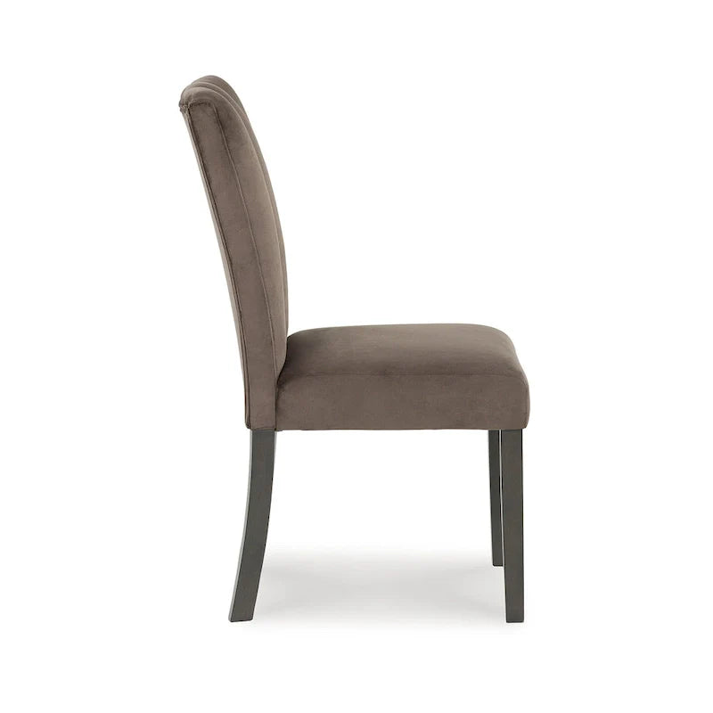 Chaise d'appoint rembourrée Signature Design by Ashley Zendalia marron/noir (lot de 2) - 49,5 cm L x 59 cm P x 97,8 cm H
