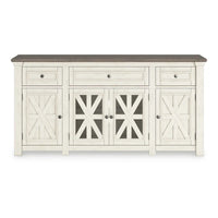 Meuble TV Signature Design by Ashley Bolanburg blanc/gris 73 pour TV jusqu'à 83 - 72.5 L x 20.25 P x 36.13 H