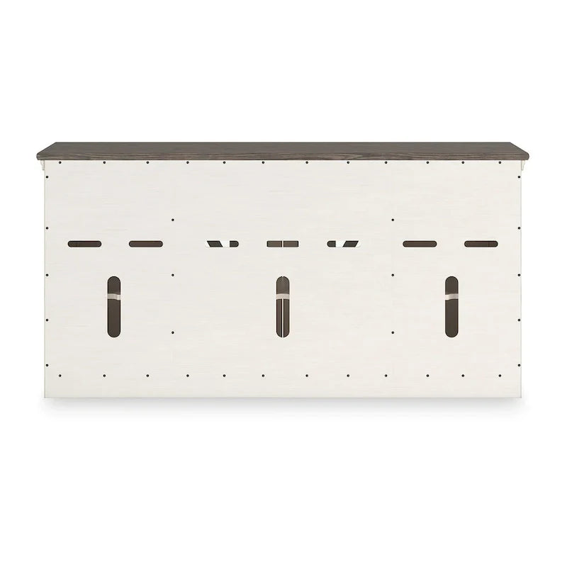 Meuble TV Signature Design by Ashley Bolanburg blanc/gris 73 pour TV jusqu'à 83 - 72.5 L x 20.25 P x 36.13 H