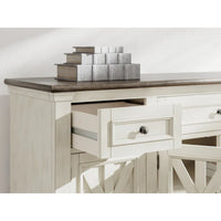 Meuble TV Signature Design by Ashley Bolanburg blanc/gris 73 pour TV jusqu'à 83 - 72.5 L x 20.25 P x 36.13 H