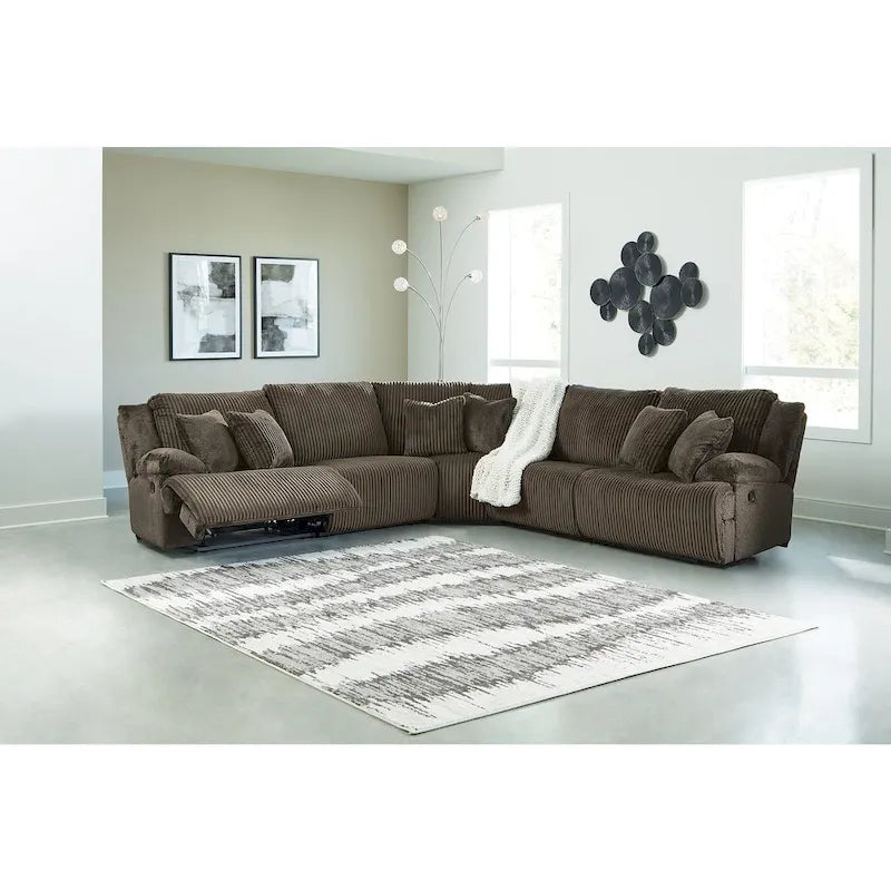 Canapé Sectionnel Inclinable 5 Pièces Signature Design by Ashley Top Tier Marron - 134L x 134P x 41H pouces