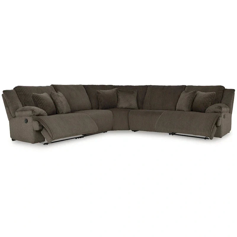 Canapé Sectionnel Inclinable 5 Pièces Signature Design by Ashley Top Tier Marron - 134L x 134P x 41H pouces
