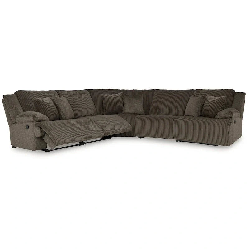 Canapé Sectionnel Inclinable 5 Pièces Signature Design by Ashley Top Tier Marron - 134L x 134P x 41H pouces