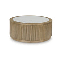 Table basse Signature Design by Ashley Camdill brun clair/blanc - 42 L x 42 P x 17,5 H