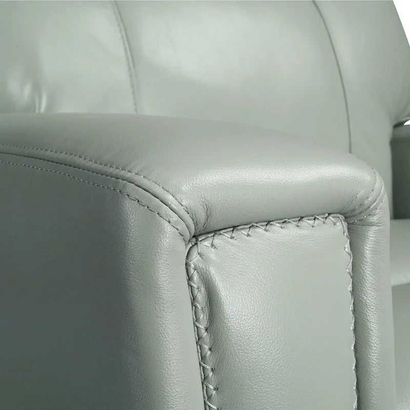 Causeuse inclinable électrique en cuir 71.5 à gravité zéro avec appui-tête électrique, port USB & USB-C