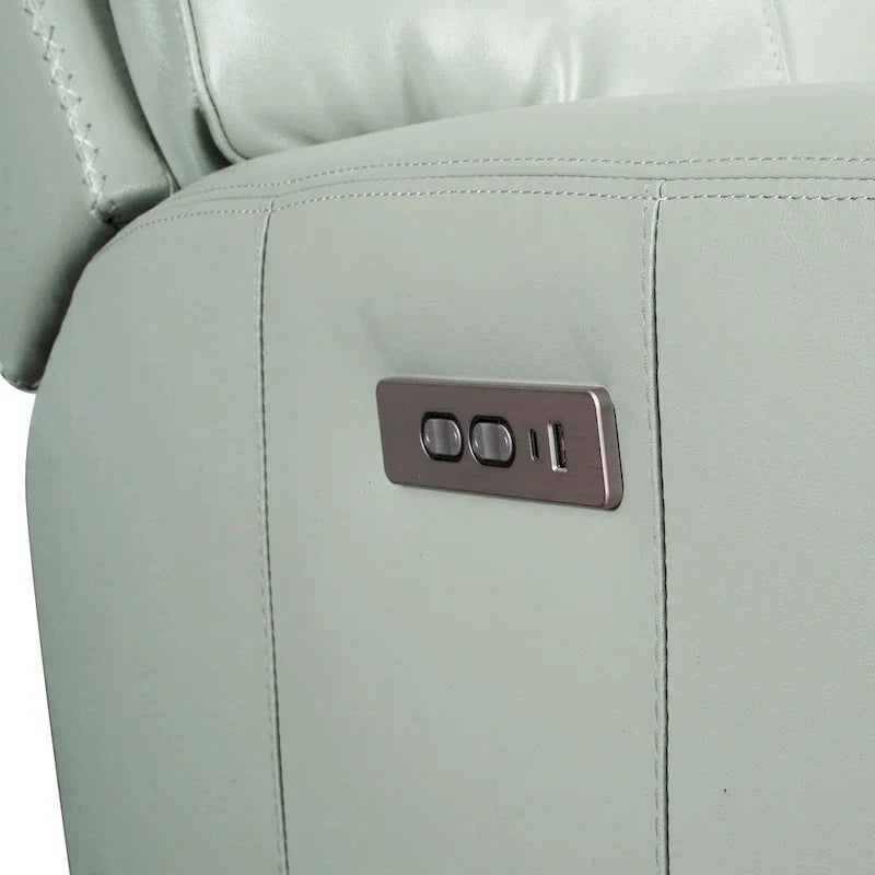 Causeuse inclinable électrique en cuir 71.5 à gravité zéro avec appui-tête électrique, port USB & USB-C