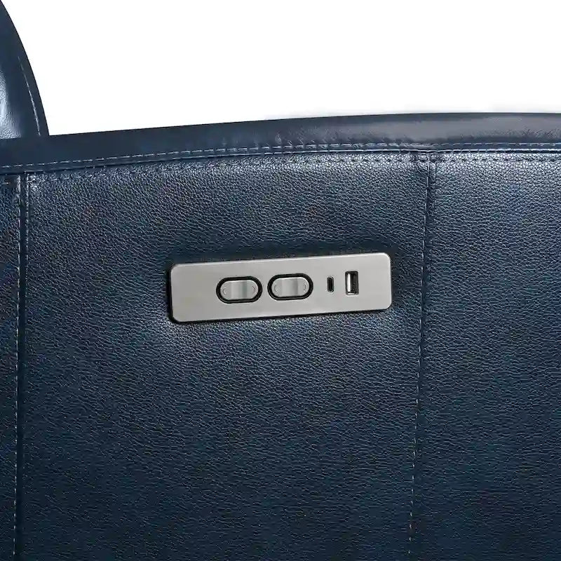 Causeuse inclinable électrique en cuir 71.5 à gravité zéro avec appui-tête électrique, port USB & USB-C
