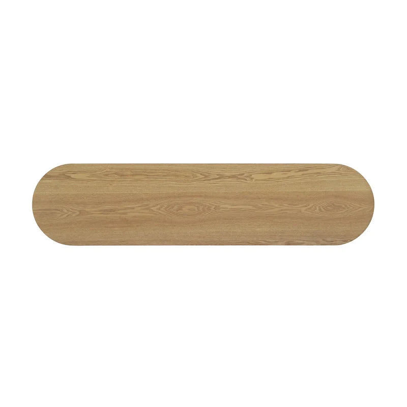 Console étroite d'entrée moderne - Table de canapé mince avec étagère ouverte et grain de bois élégant, table de couloir multifonctionnelle