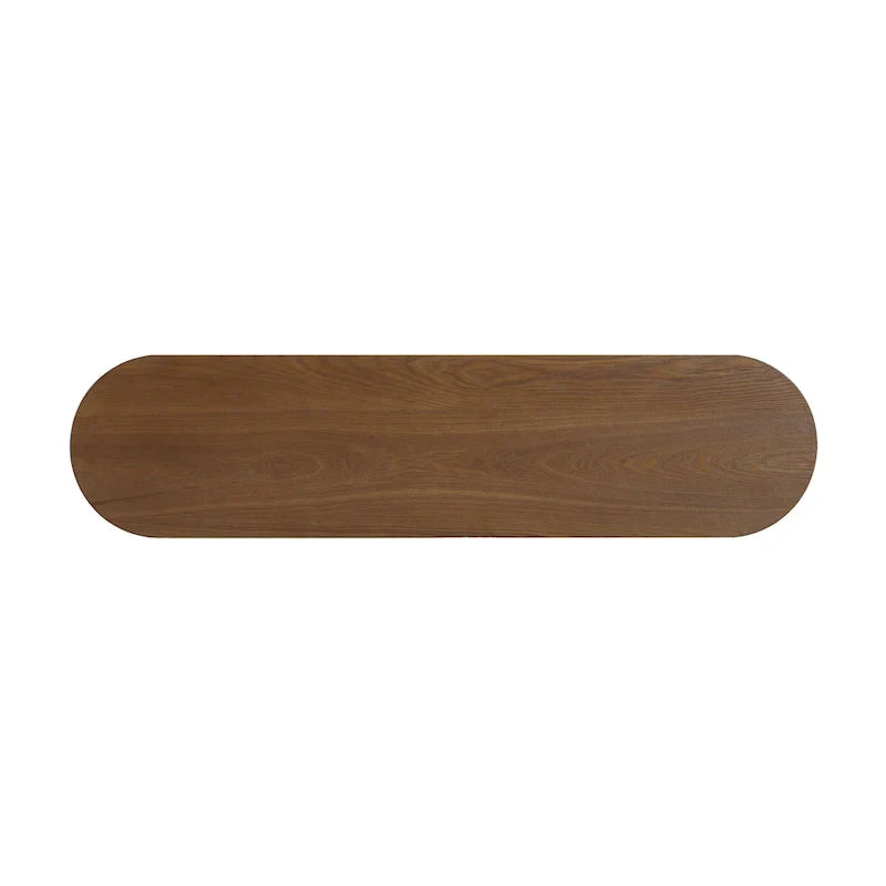 Console étroite d'entrée moderne - Table de canapé mince avec étagère ouverte et grain de bois élégant, table de couloir multifonctionnelle