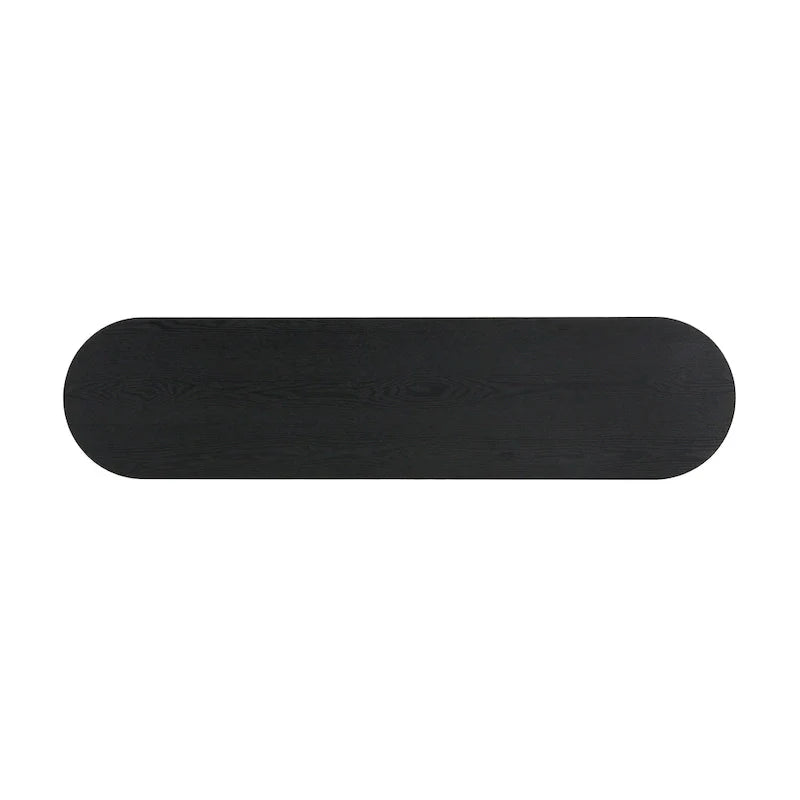 Console étroite d'entrée moderne - Table de canapé mince avec étagère ouverte et grain de bois élégant, table de couloir multifonctionnelle