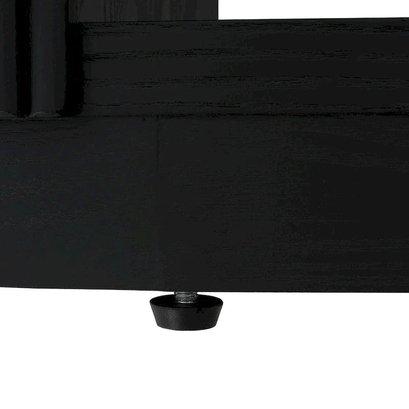 Console étroite d'entrée moderne - Table de canapé mince avec étagère ouverte et grain de bois élégant, table de couloir multifonctionnelle