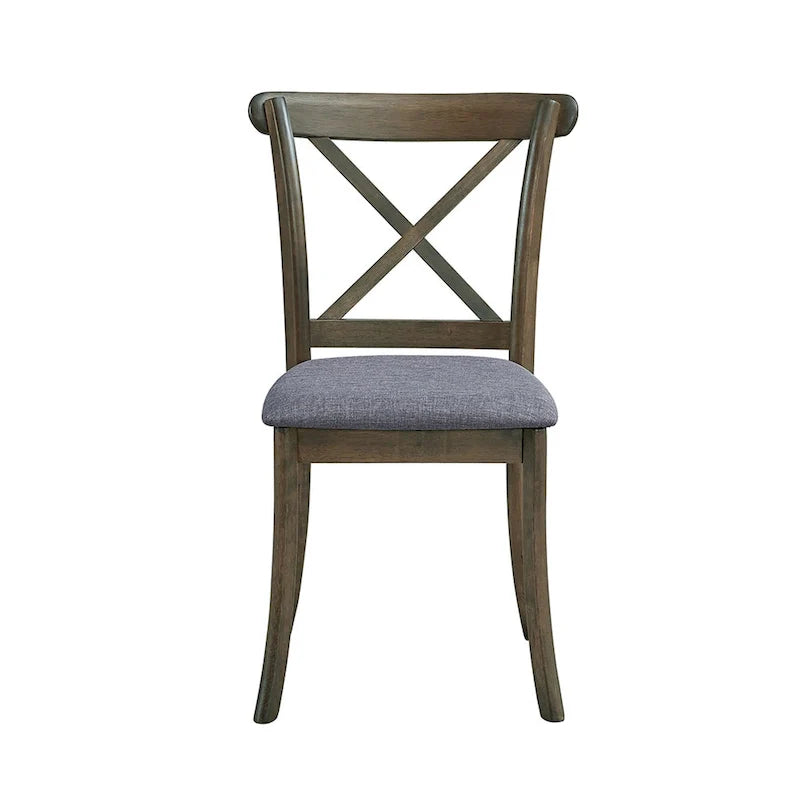 Chaises de salle à manger en bois à dossier en X lot de 2