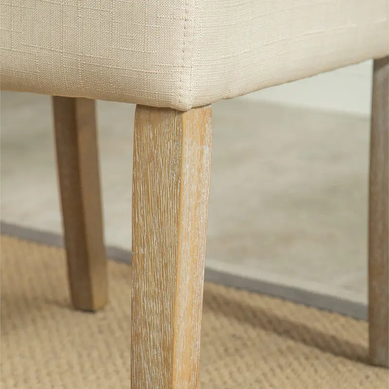 Lot de 2 chaises de salle à manger modernes avec dossier capitonné à boutons, assise coussinée, pieds en bois massif pour salle à manger, salon ou chambre