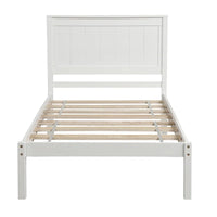 Lit plateforme en bois double avec tête de lit classique Rembourré Cadre de lit pour chambre à coucher, aucun sommier tapissier requis, assemblage facile