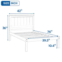 Lit plateforme en bois double avec tête de lit classique Rembourré Cadre de lit pour chambre à coucher, aucun sommier tapissier requis, assemblage facile