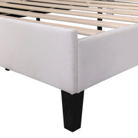 Lit plateforme pleine grandeur classique Cadre de lit rembourré en velours doux avec tête de lit à motif floral, AUCUN sommier tapissier requis
