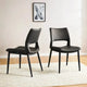 Lot de 2 chaises de salle à manger modernes minimalistes en cuir PU