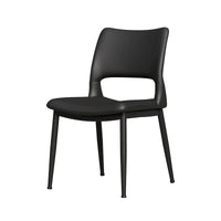 Lot de 2 chaises de salle à manger modernes minimalistes en cuir PU