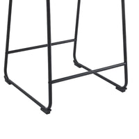 Vintage 24 - Lot de 2 tabourets de bar avec dossier en cuir sans accoudoirs, pieds en métal, repose-pieds pour îlot de cuisine, café, pub, comptoir de bar