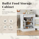 Garde-manger de cuisine autoportant moderne, rangement alimentaire pour buffet, meuble de bar à café avec tiroir, 2 étagères réglables et 2 étagères de porte