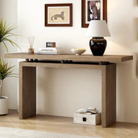 Console flottante de 59 pouces avec placage en frêne