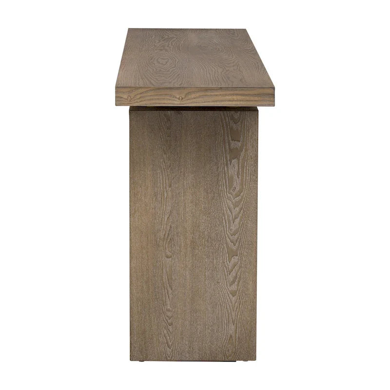 Console flottante de 59 pouces avec placage en frêne