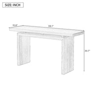 Console flottante de 59 pouces avec placage en frêne