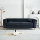 Canapé moderne capitonné en velours luxueux avec pieds en métal doré par Harper&Bright Designs