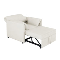 Canapé-lit convertible Roomfitters, fauteuil-lit 3 en 1 avec dossier réglable et coussins épais, structure en lin