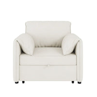 Canapé-lit convertible Roomfitters, fauteuil-lit 3 en 1 avec dossier réglable et coussins épais, structure en lin