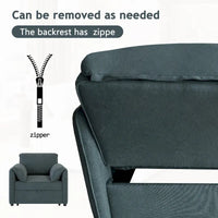 Canapé-lit convertible Roomfitters, fauteuil-lit 3 en 1 avec dossier réglable et coussins épais, structure en lin