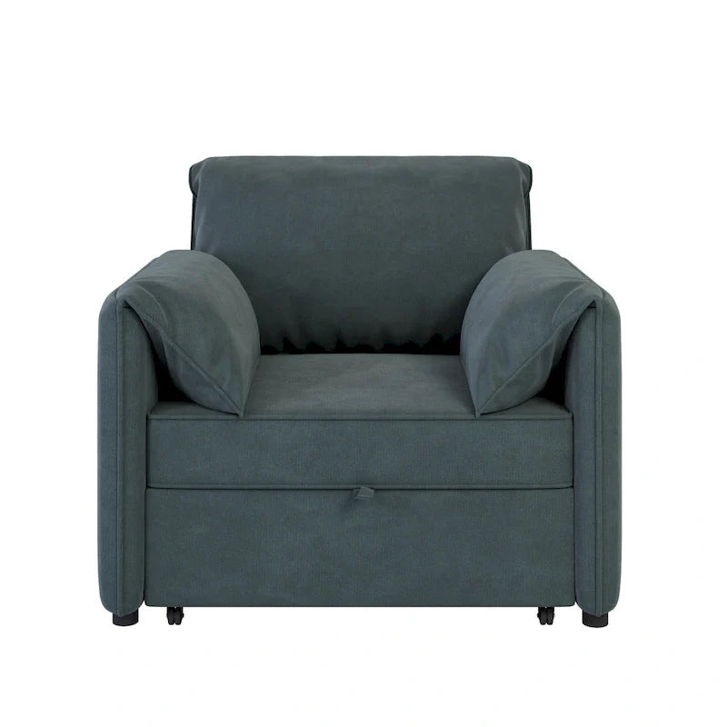 Canapé-lit convertible Roomfitters, fauteuil-lit 3 en 1 avec dossier réglable et coussins épais, structure en lin