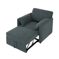Canapé-lit convertible Roomfitters, fauteuil-lit 3 en 1 avec dossier réglable et coussins épais, structure en lin