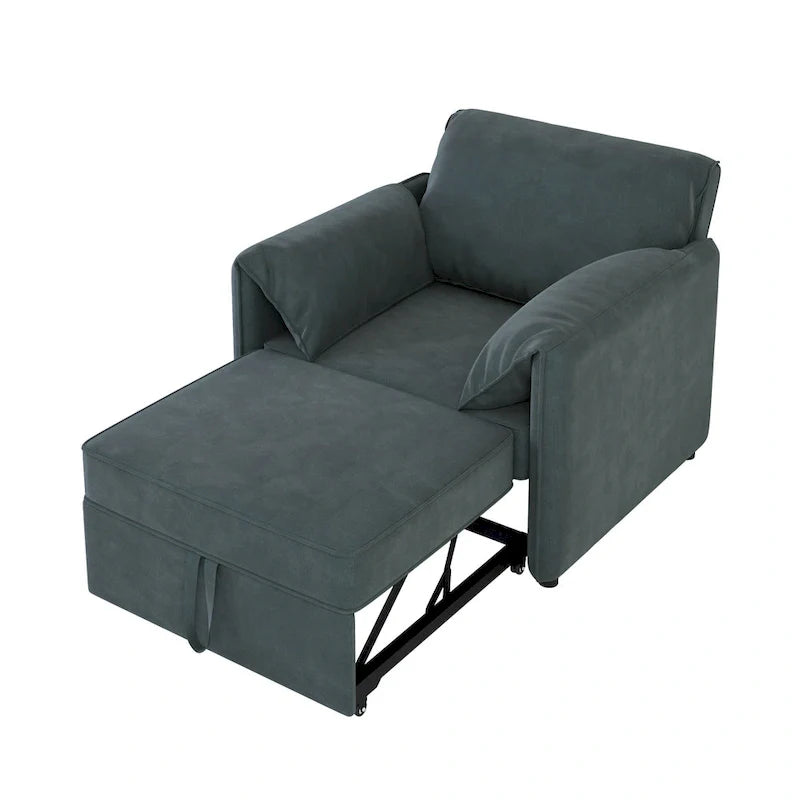 Canapé-lit convertible Roomfitters, fauteuil-lit 3 en 1 avec dossier réglable et coussins épais, structure en lin