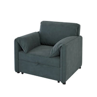 Canapé-lit convertible Roomfitters, fauteuil-lit 3 en 1 avec dossier réglable et coussins épais, structure en lin