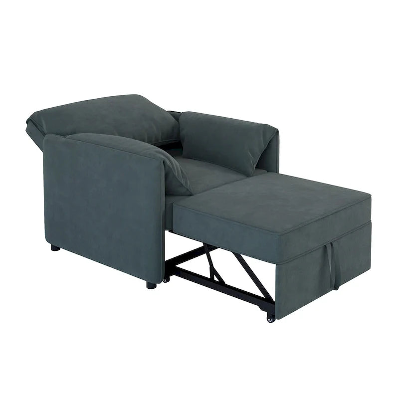 Canapé-lit convertible Roomfitters, fauteuil-lit 3 en 1 avec dossier réglable et coussins épais, structure en lin