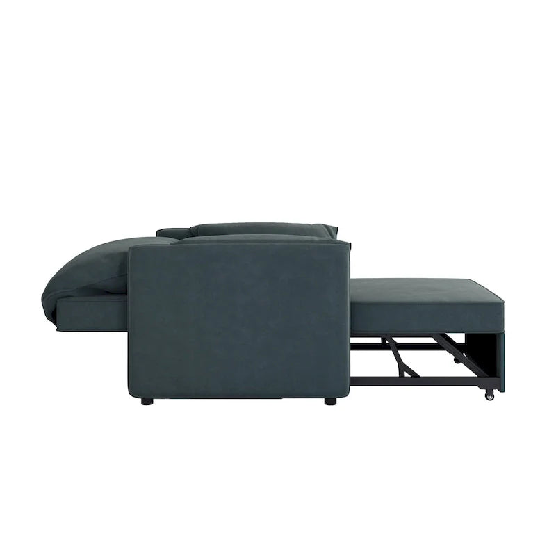Canapé-lit convertible Roomfitters, fauteuil-lit 3 en 1 avec dossier réglable et coussins épais, structure en lin