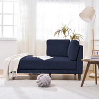 Méridienne d'angle moderne en lin 65 avec coussins amovibles, canapé-lit, canapé de détente, méridienne rembourrée