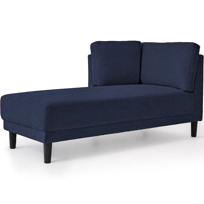Méridienne d'angle moderne en lin 65 avec coussins amovibles, canapé-lit, canapé de détente, méridienne rembourrée