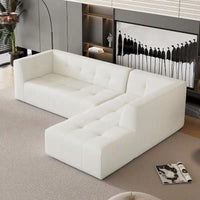 Ensemble Canapé Sectionnel Modulable Forme L pour Salon Moderne Minimaliste, Canapés Rembourrés Assise Profonde