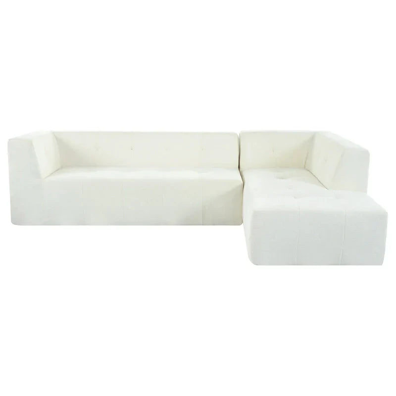 Ensemble Canapé Sectionnel Modulable Forme L pour Salon Moderne Minimaliste, Canapés Rembourrés Assise Profonde