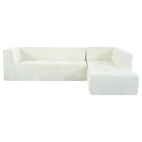 Ensemble Canapé Sectionnel Modulable Forme L pour Salon Moderne Minimaliste, Canapés Rembourrés Assise Profonde